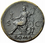 Sestertius - Galba ROMA S C; Roma, Rome, 68-69 reverse image