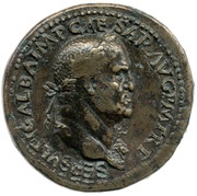 Sestertius - Galba S C; Asclepius obverse image