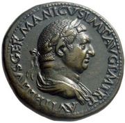 Sestertius - Vitellius MARS VICTOR S C; Mars and Victory obverse image