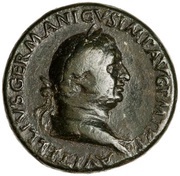 Sestertius - Vitellius S C; Mars obverse image
