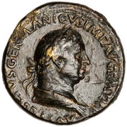 Sestertius - Vitellius MARS VICTOR S C; Mars and Victory obverse image