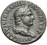 Sestertius - Vitellius PAX AVGVSTI S C; Pax obverse image