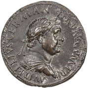 Sestertius - Vitellius S C; Mars obverse image
