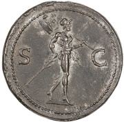 Sestertius - Vitellius S C; Mars, Rome, 69 reverse image