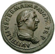 Sestertius - Vitellius MARS VICTOR S C; Mars and Victory obverse image