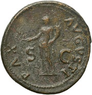 Sestertius - Vitellius PAX AVGVSTI S C; Pax, Rome, 69 reverse image