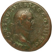 Sestertius - Vespasian FORTVNAE REDVCI S C; Fortuna obverse image