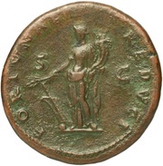 Sestertius - Vespasian FORTVNAE REDVCI S C; Fortuna, Rome, 70 reverse image