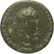 Sestertius - Vespasian PAX AVGVSTI S C; Pax obverse image