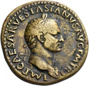Sestertius - Vespasian, Titus, and Domitian TITVS ET D CAESAR VESPASIANVS S C obverse image