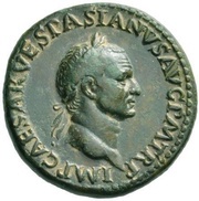 Sestertius - Vespasian VICTORIA AVGVSTI S C; Victory obverse image