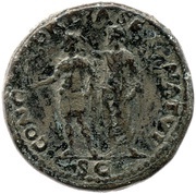 Sestertius - Vespasian CONCORDIA SENATVI S C, Rome, 71 reverse image
