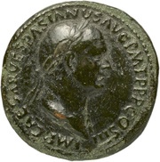 Sestertius - Vespasian FIDES EXERCITVVM S C obverse image