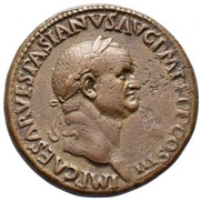 Sestertius - Vespasian FORTVNAE REDVCI S C; Fortuna obverse image