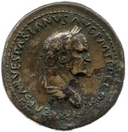 Sestertius - Vespasian FORTVNAE REDVCI S C; Fortuna obverse image