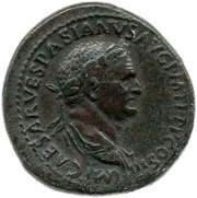 Sestertius - Vespasian FORTVNAE REDVCI S C; Fortuna obverse image
