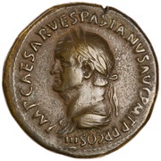 Sestertius - Vespasian FORTVNAE REDVCI S C; Fortuna obverse image