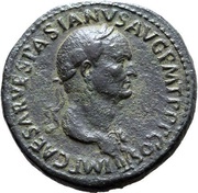 Sestertius - Vespasian HONOS ET VIRTVS S C; Honos and Virtus obverse image