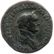 Sestertius - Vespasian HONOS ET VIRTVS S C; Honos and Virtus obverse image