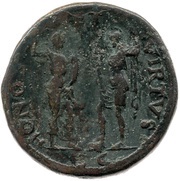 Sestertius - Vespasian HONOS ET VIRTVS S C; Honos and Virtus, Rome, 71 reverse image