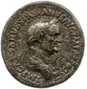 Sestertius - Vespasian LIBERTAS RESTITVTA S C; Libertas and Roma obverse image