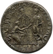Sestertius - Vespasian LIBERTAS RESTITVTA S C; Libertas and Roma, Rome, 71 reverse image