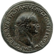 Sestertius - Vespasian PAX AVGVSTI S C; Pax obverse image