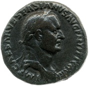 Sestertius - Vespasian PAX AVGVSTI S C; Pax obverse image