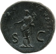 Sestertius - Vespasian PAX AVGVSTI S C; Pax, Rome, 71 reverse image