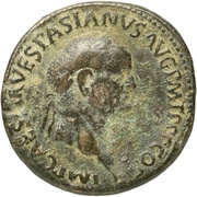 Sestertius - Vespasian PAX AVGVSTI S C; Pax obverse image