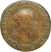 Sestertius - Vespasian ROMA RESVRGES S C; Roma obverse image