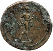 Sestertius - Vespasian S C; Mars, Rome, 71 reverse image