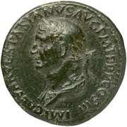 Sestertius - Vespasian S C; Mars obverse image