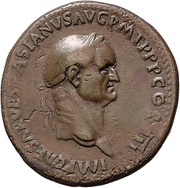 Sestertius - Vespasian S C; Victory obverse image