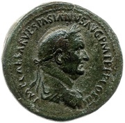 Sestertius - Vespasian S P Q R ADSERTORI LIBERTATIS PVBLICAE obverse image