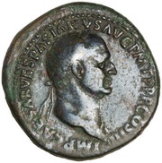 Sestertius - Vespasian VICTORIA AVGVSTI S C; Victory obverse image