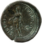 Sestertius - Vespasian LIBERTAS PVBLICA S C; Libertas, Rome, 71 reverse image