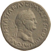 Sestertius - Vespasian, Titus, and Domitian CAES AVG F DESIG IMP AVG F COS DESIG ITER S C obverse image