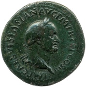 Sestertius - Vespasian FORTVNAE REDVCI S C; Fortuna obverse image