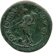 Sestertius - Vespasian FORTVNAE REDVCI S C; Fortuna, Rome, 71 reverse image