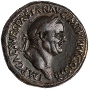 Sestertius - Vespasian IVDAEA CAPTA S C; Judaea obverse image