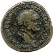 Sestertius - Vespasian IVDAEA CAPTA S C; Judaea obverse image