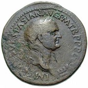 Sestertius - Vespasian IVDAEA CAPTA S C; Judaea obverse image