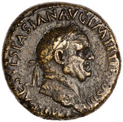 Sestertius - Vespasian IVDAEA CAPTA S C; Judaea obverse image