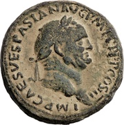 Sestertius - Vespasian IVDEA CAPTA S C; Judaea obverse image