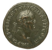Sestertius - Vespasian LIBERTAS AVGVSTI S C; Libertas obverse image