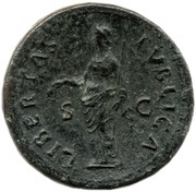 Sestertius - Vespasian LIBERTAS PVBLICA S C; Libertas, Rome, 71 reverse image