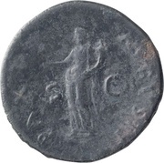 Sestertius - Vespasian PAX AVGVSTI S C; Pax, Rome, 71 reverse image