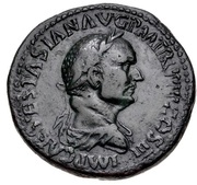 Sestertius - Vespasian PAX AVGVSTI S C; Pax obverse image