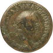 Sestertius - Vespasian PAX AVGVSTI S C; Pax obverse image